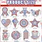 36 Sets Patriotic 4th of July Diamond Painting Ornaments DIY Gem Window Art Sun Catcher Kits Gemstone Diamond Art Craft and Crafts with Ropes for Holiday Party Decor